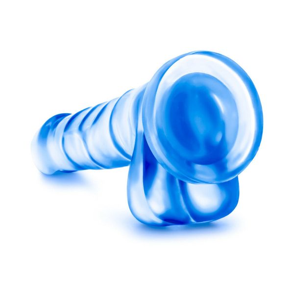 B Yours Sweet ''n Hard 4 Realistic 7 in. Dildo with Balls Blue - Image 4