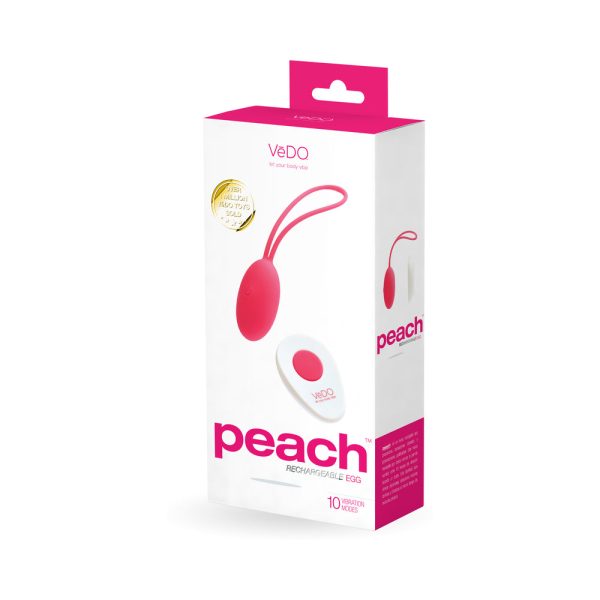 VeDO Peach Rechargeable Egg Vibe - Foxy Pink - Image 5