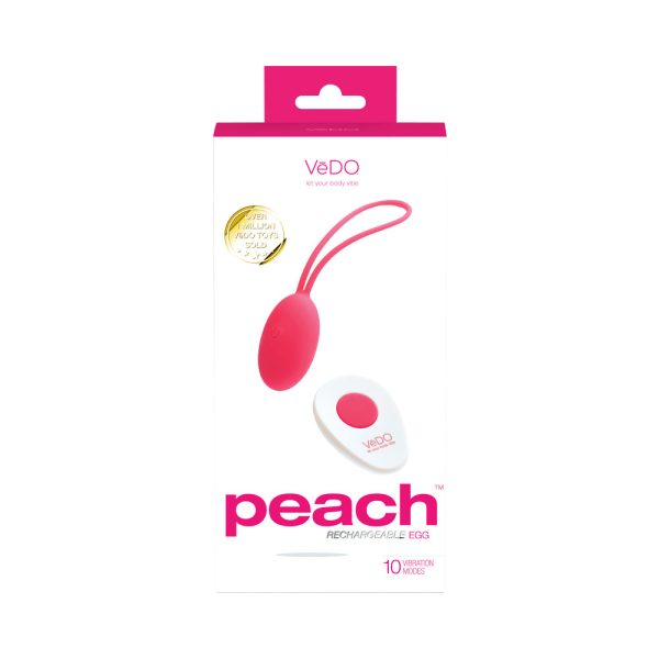 VeDO Peach Rechargeable Egg Vibe - Foxy Pink - Image 6