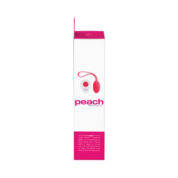 VeDO Peach Rechargeable Egg Vibe - Foxy Pink - Image 8