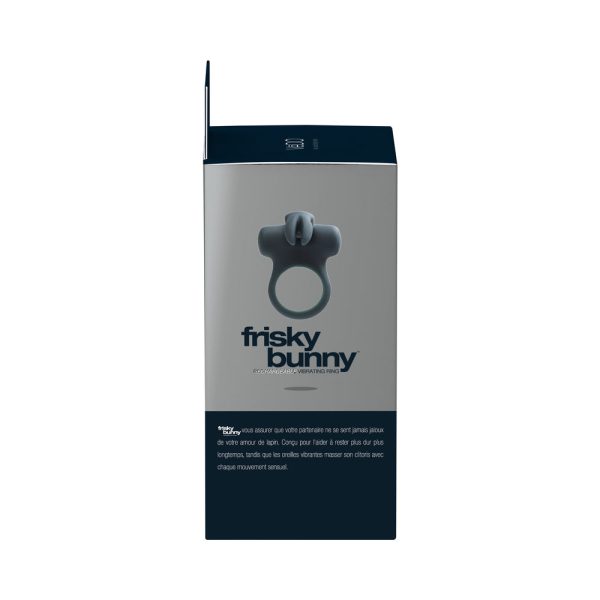 VeDO Frisky Bunny Rechargeable Vibrating Ring - Black Pearl - Image 6