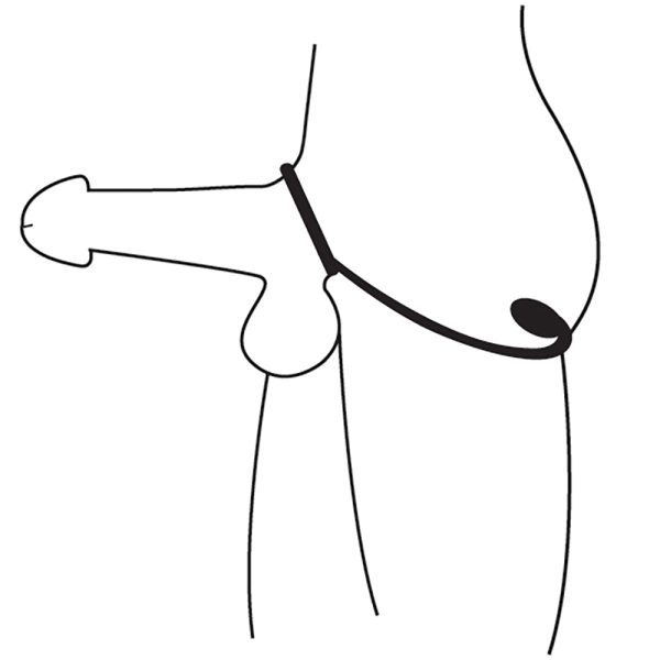 Master Series Explorer Silicone Cock Ring and Prostate Plug Black - Image 4