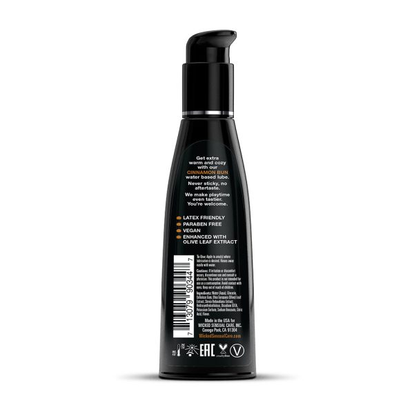 Wicked Aqua Cinnamon Bun Water-Based Lubricant 4 oz. - Image 2