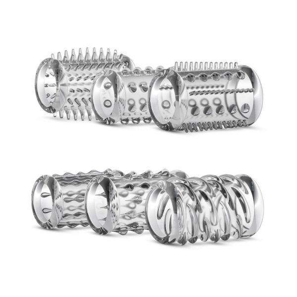Stay Hard 6-Piece Cock Sleeve Kit Clear - Image 3