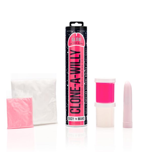 Clone-A-Willy DIY Vibrating Dildo Kit Glow-in-the-Dark Hot Pink - Image 2