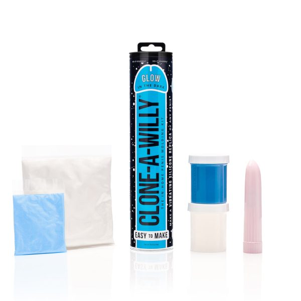 Clone-A-Willy DIY Vibrating Dildo Kit Glow-in-the-Dark Blue - Image 2