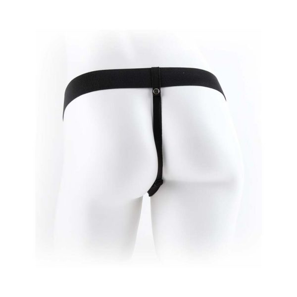 Fetish Fantasy Series 9 in. Hollow Strap-On with Balls Light/Black - Image 5