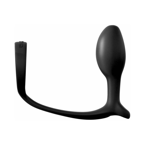 Anal Fantasy Collection Silicone Ass-Gasm Cock Ring Beginner''s Plug Black - Image 5