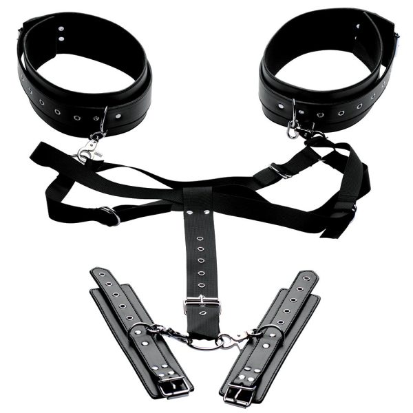 Master Series Acquire Easy Access Thigh Harness with Wrist Cuffs - Image 2