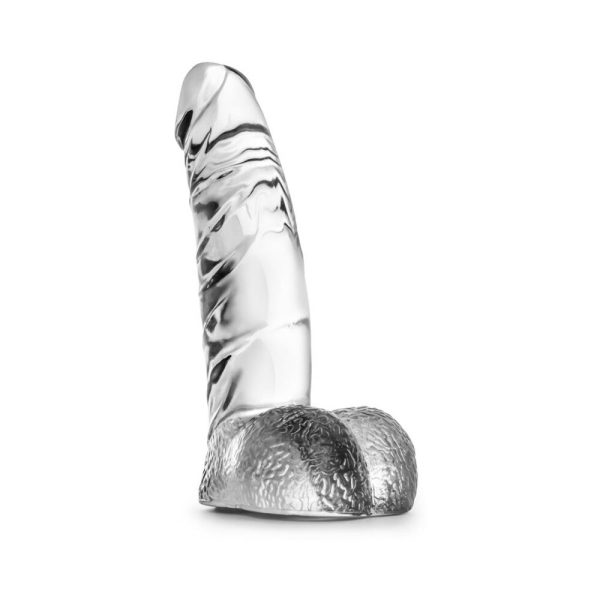 Naturally Yours Ding Dong Realistic 5.5 in. Dildo with Balls Clear - Image 3
