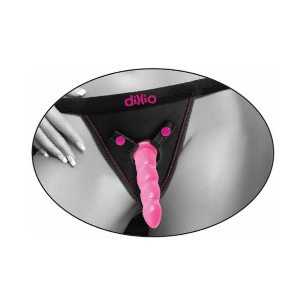 Dillio Adjustable Perfect Fit Harness Black/Pink - Image 2