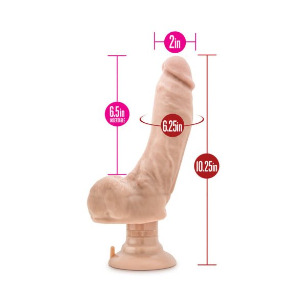 Loverboy Doctor Love Realistic 10.5 in. Vibrating Dildo with Balls Beige - Image 8