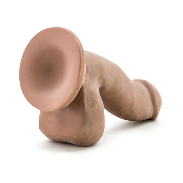 Au Naturel 6.5 in. Posable Dual Density Dildo with Balls Tan - Image 5