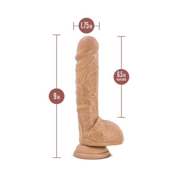 Coverboy Your Personal Trainer Realistic 9 in. Dildo with Balls Tan - Image 6