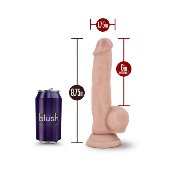 Loverboy Mr. Jackhammer Realistic 8.5 in. Dildo with Balls Beige - Image 8