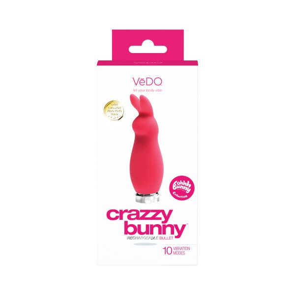 VeDO Crazzy Bunny Rechargeable Mini Vibe - Pretty In Pink - Image 5
