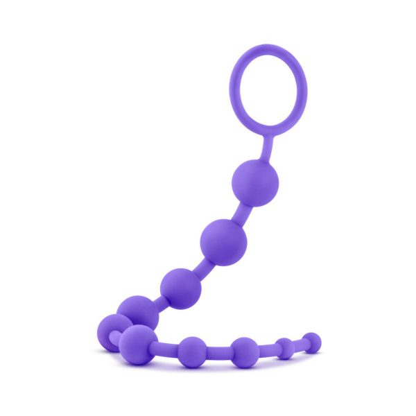 Luxe Silicone 10 Beads for Anal Play Purple - Image 2