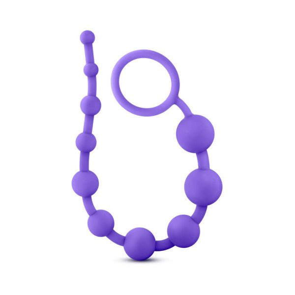 Luxe Silicone 10 Beads for Anal Play Purple - Image 3