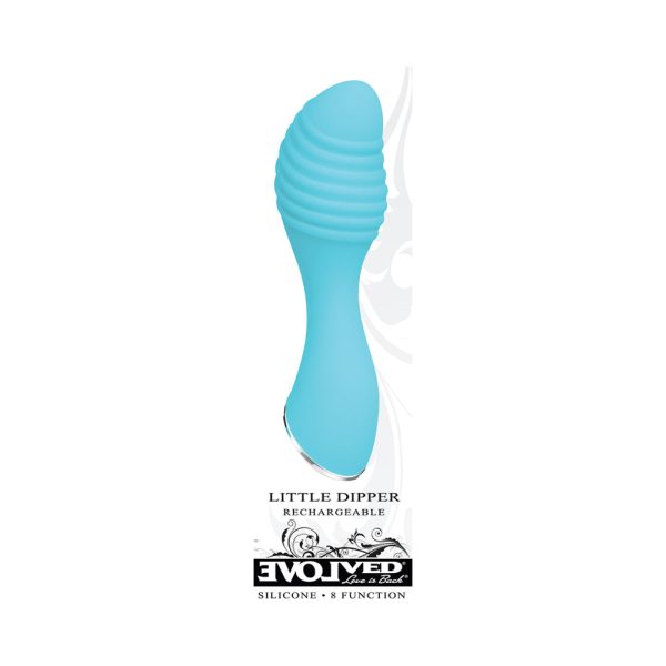 Evolved Little Dipper Rechargeable Silicone Vibrator Blue - Image 5