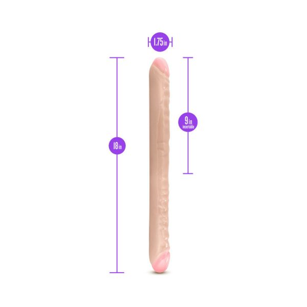B Yours 18 in. Double Dildo Beige - Image 6