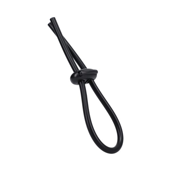 Rock Solid Black Silicone Double Lock Adjustable  Lasso/Bolo - Image 3