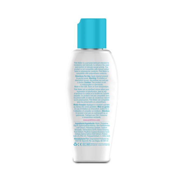 Pink Water Water-Based Lubricant 2.8 oz. - Image 2