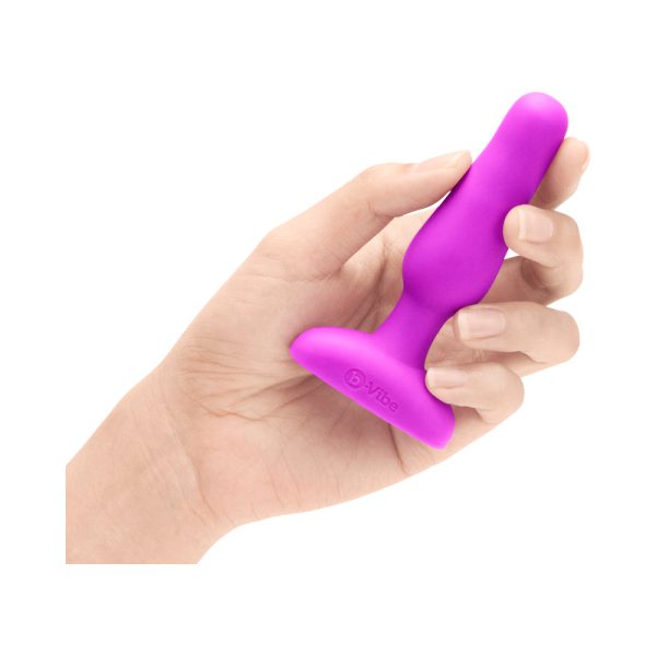 b-Vibe Novice Rechargeable Remote-Controlled Vibrating Silicone Anal Plug Fuchsia - Image 10