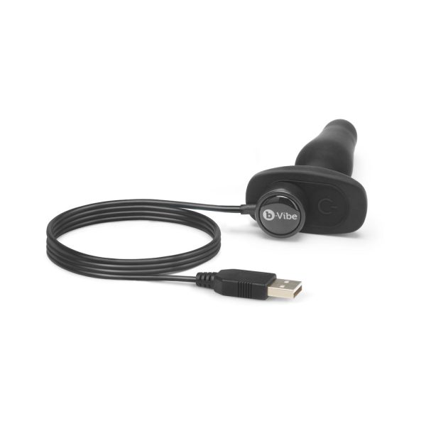 b-Vibe Novice Rechargeable Remote-Controlled Vibrating Silicone Anal Plug Black - Image 7