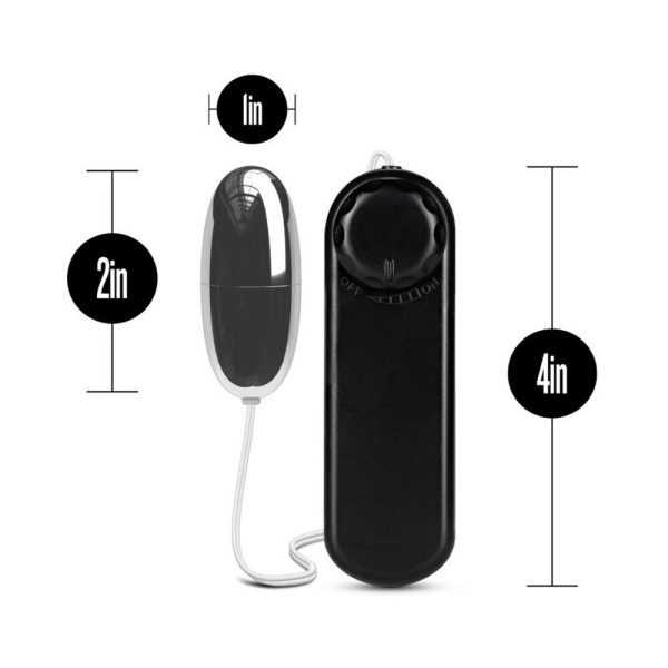 B Yours Silver Power Bullet Remote-Controlled Egg Vibrator Black - Image 6