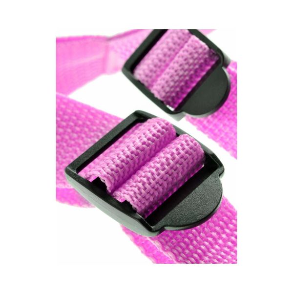 Dillio Adjustable 7 in. Strap-On Suspender Harness Set Pink - Image 5