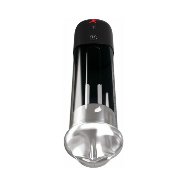 PDX Elite Blowjob Power Pump Automated Suction Clear/Black - Image 3