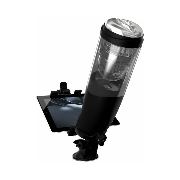 PDX Elite Deluxe Mega-Bator Rotating Thrusting Masturbator Clear/Black - Image 5