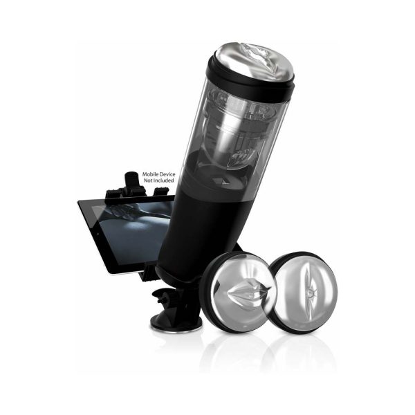 PDX Elite Deluxe Mega-Bator Rotating Thrusting Masturbator Clear/Black - Image 7