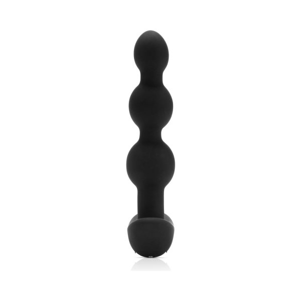 b-Vibe Triplet Rechargeable Remote-Controlled Vibrating Anal Beads Plug Black - Image 8