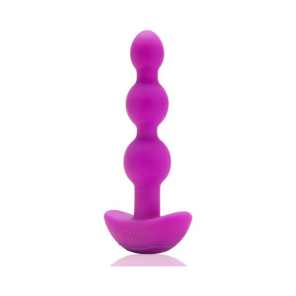 b-Vibe Triplet Rechargeable Remote-Controlled Vibrating Anal Beads Plug Fuchsia - Image 7