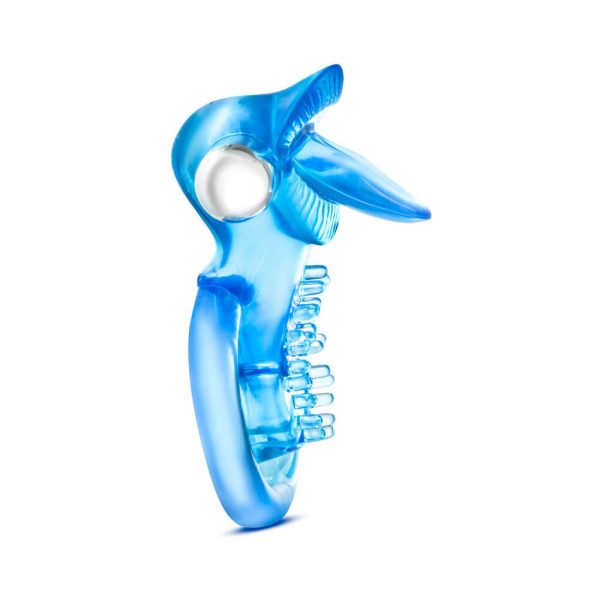 Stay Hard 10 Function Vibrating Tongue Ring Blue - Image 4
