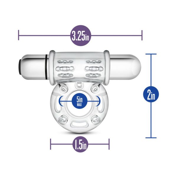 Stay Hard 10 Function Vibrating Bull Ring Clear - Image 7