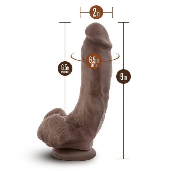 Dr. Skin Mr. Mayor Realistic 9 in. Dildo with Balls Brown - Image 6