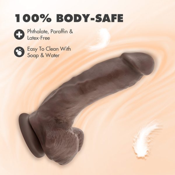 Dr. Skin Mr. Mayor Realistic 9 in. Dildo with Balls Brown - Image 10