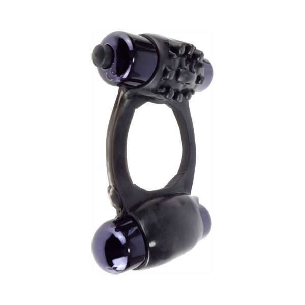 Fantasy C-Ringz Duo-Vibrating Super Ring With Dual Bullets Black - Image 3