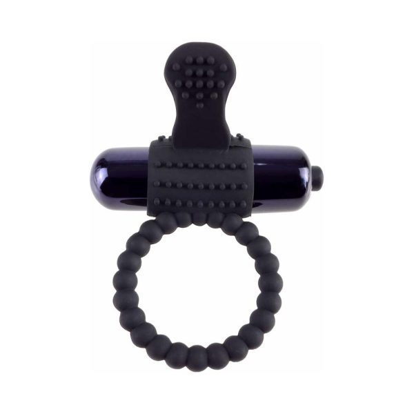 Fantasy C-Ringz Vibrating Silicone Super Ring With Bullet Black - Image 2