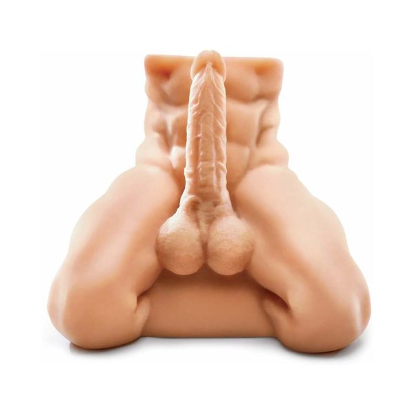PDX Fuck Me Silly Man! Anal Masturbator With 8 in. Dildo Beige - Image 2