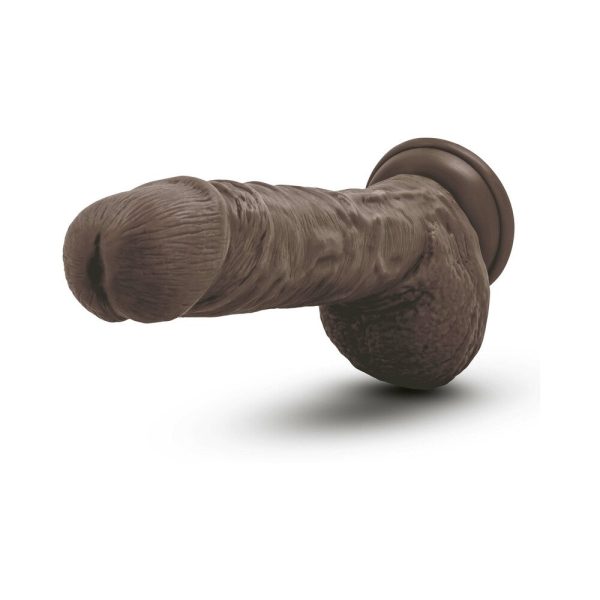 Au Naturel Big Billy 9 in. Posable Dual Density Dildo with Balls Brown - Image 2