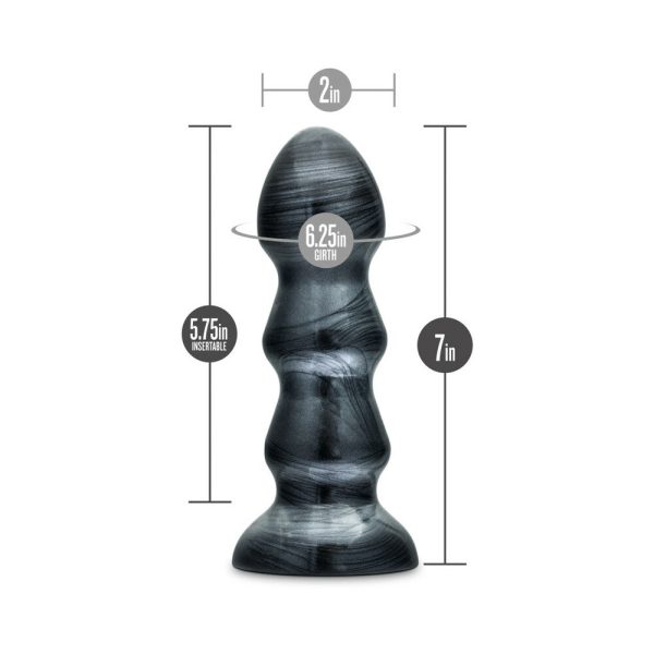 Jet Black Jack 7 in. Anal Plug Carbon Metallic Black - Image 8