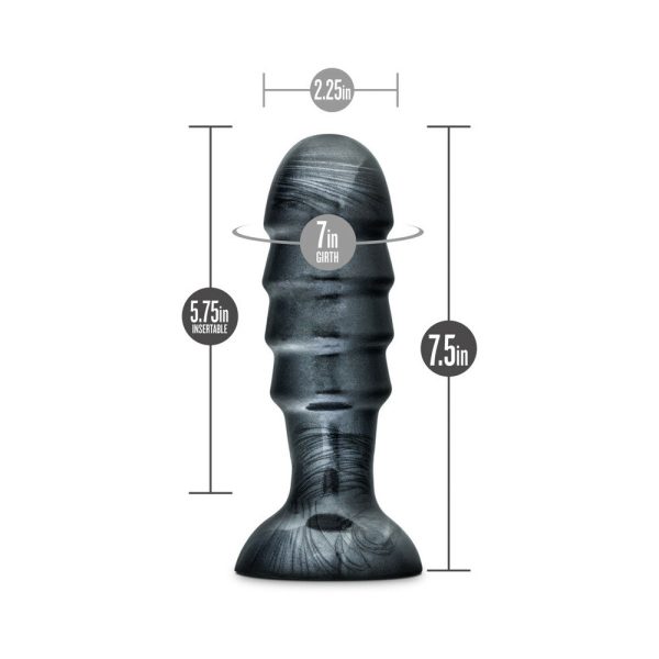Jet Bruiser 7.5 in. Anal Plug Carbon Metallic Black - Image 8