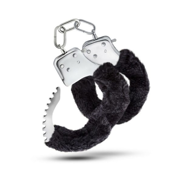Temptasia Adjustable Faux Fur Cuffs Black - Image 2
