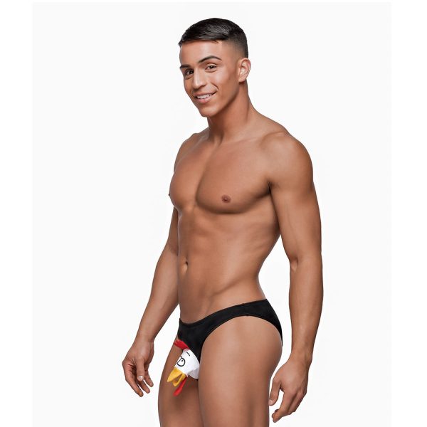 Male Power Novelty Choke The Chicken Bikini Underwear Black O/S - Image 2