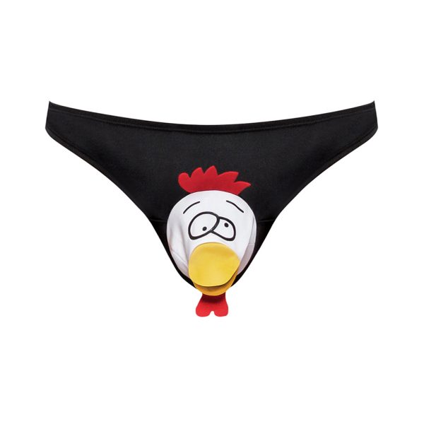 Male Power Novelty Choke The Chicken Bikini Underwear Black O/S - Image 3