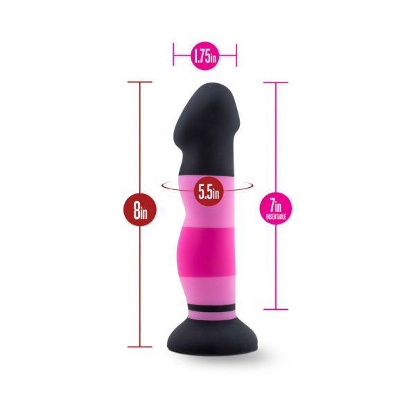 Avant D4 Sexy in Pink 8 in. Silicone Dildo - Image 7