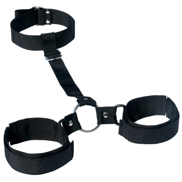 Sportsheets Sex & Mischief Shadow Adjustable Neck & Wrist Restraint Black - Image 2
